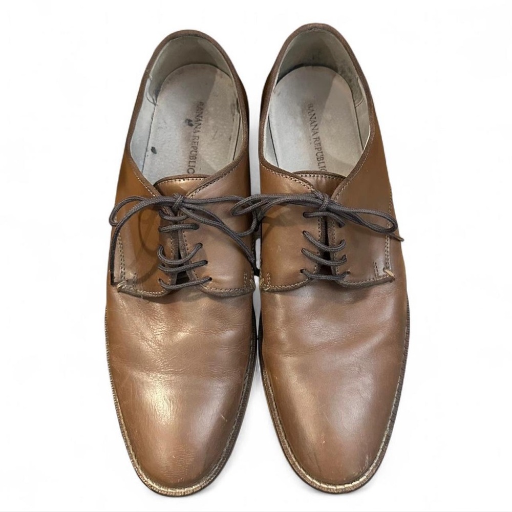 Banana Republic Men Size 11 Brown Leather Oxfords - Picture 2 of 5